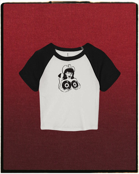 'DJ Demon Cowgirl' Cropped Tee