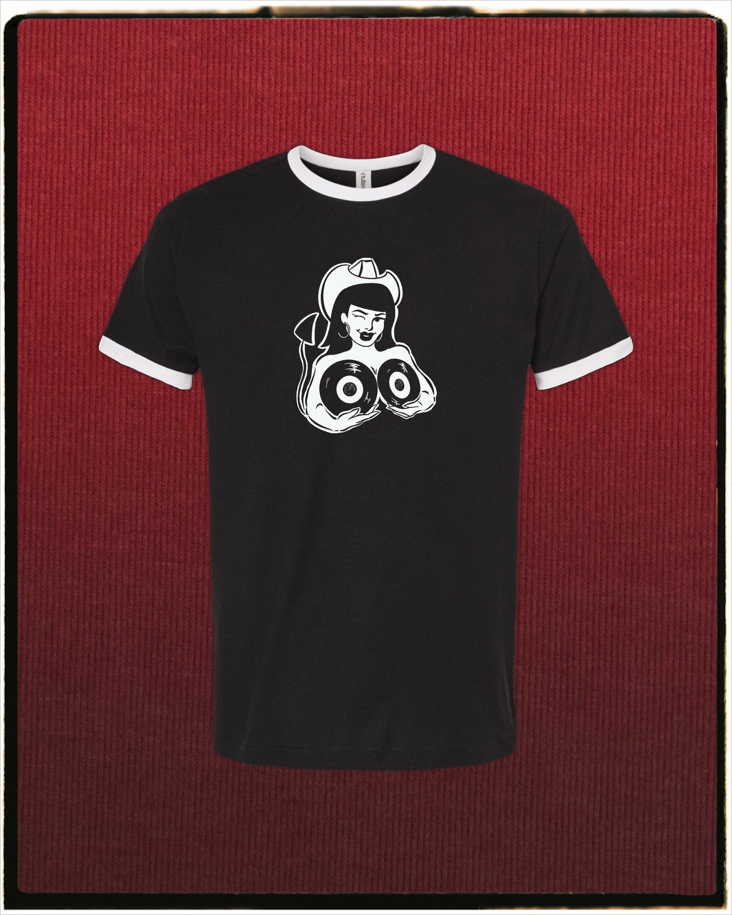'DJ Demon Cowgirl' Ringer Tee