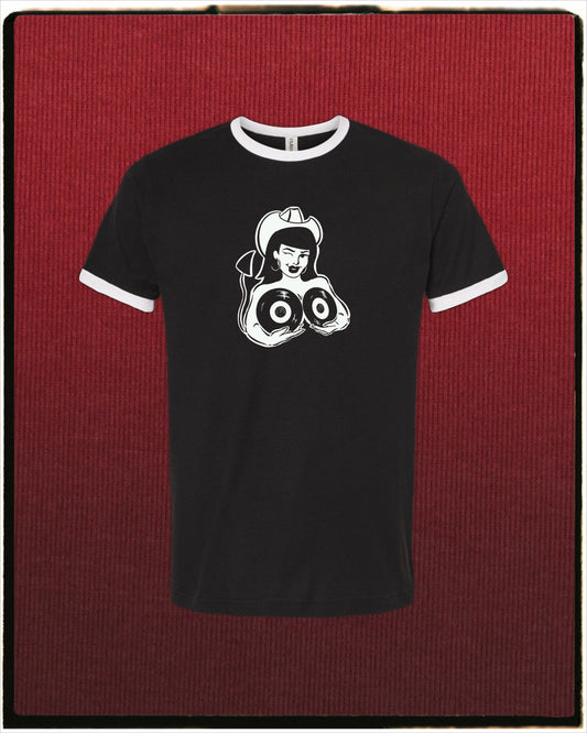 'DJ Demon Cowgirl' Ringer Tee