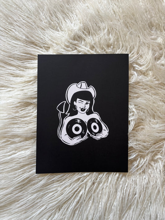'DJ Demon Cowgirl' Print