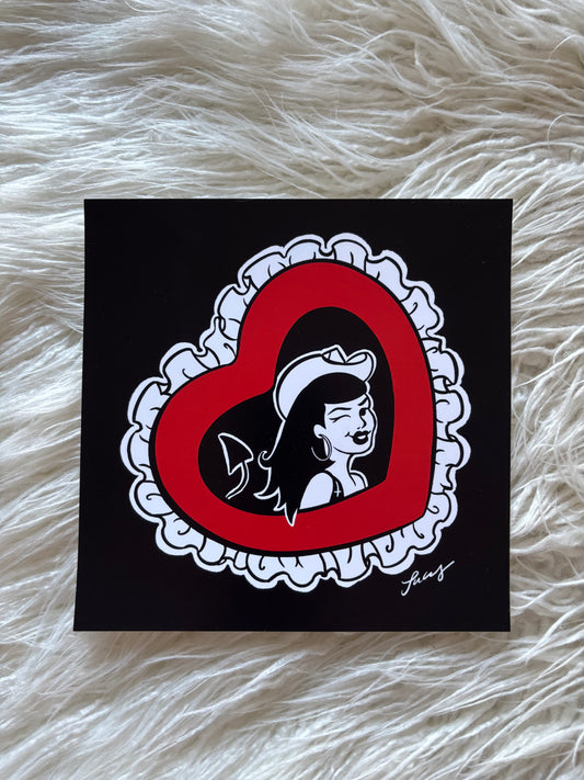 Demon Cowgirl Valentines Print