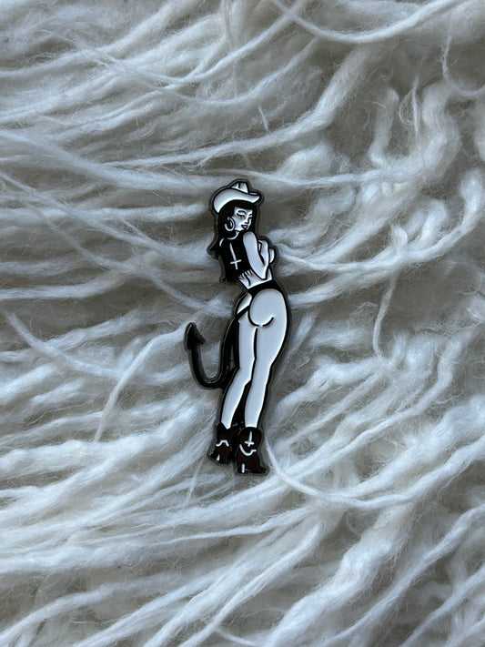 ‘Demon Cowgirl’ Enamel Pin