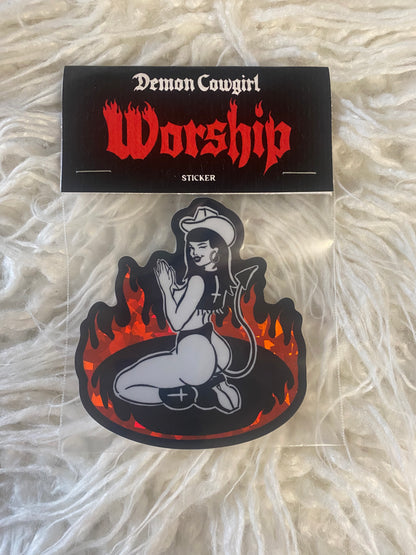 'Worship' Sticker