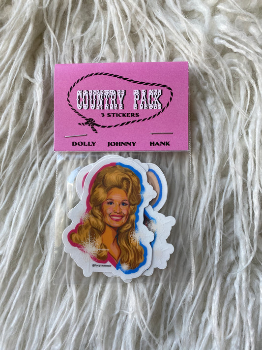 'Country Pack' Clear Vinyl Stickers