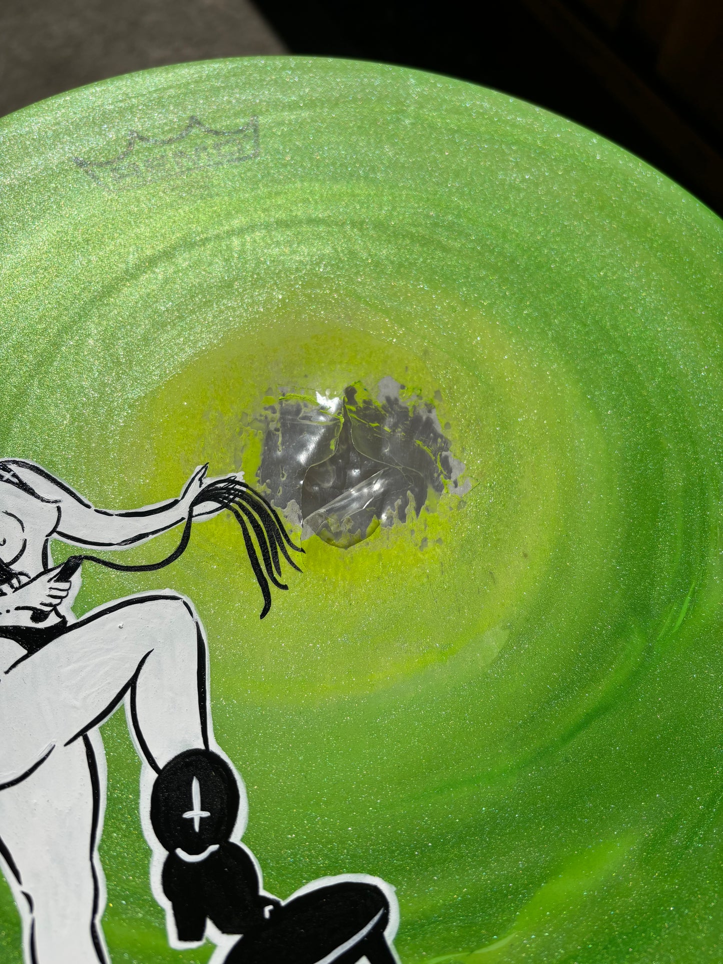 "Whip It" Drumhead Painting
