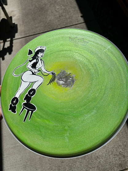 "Whip It" Drumhead Painting