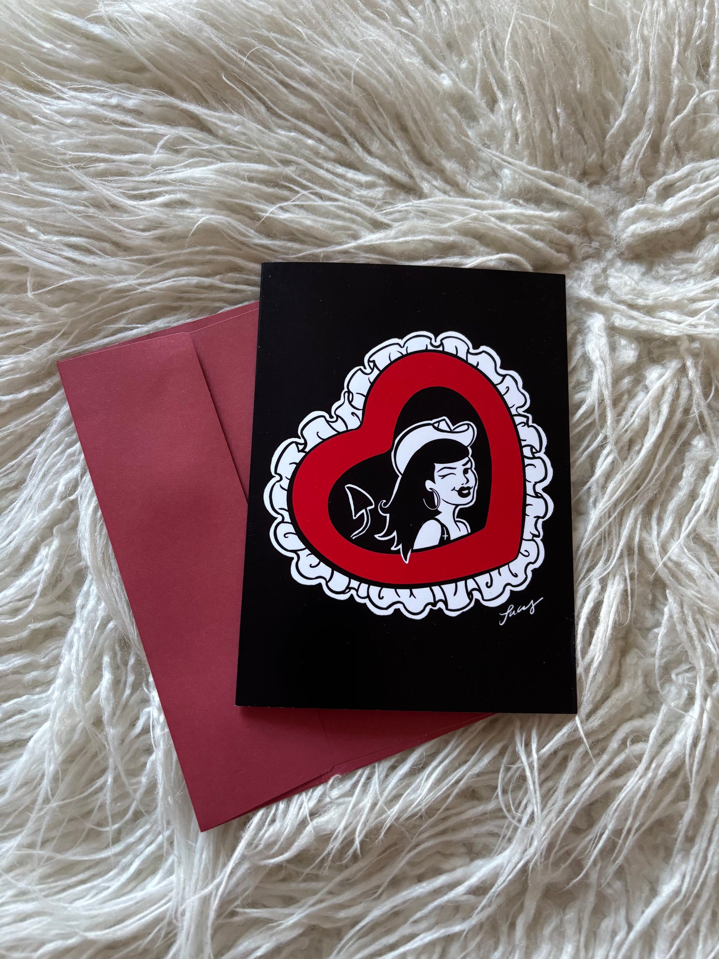 Demon Cowgirl Valentine's Day Card