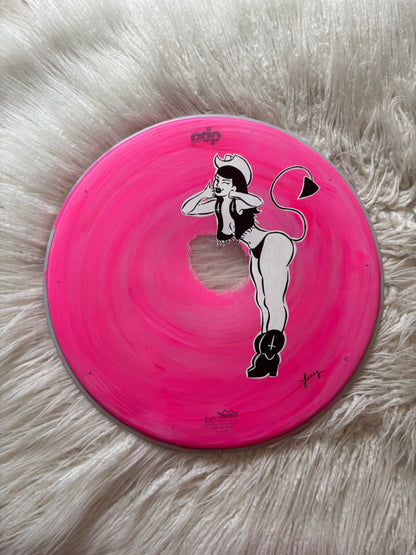 "Hootin' and Hollerin'" Drumhead Painting