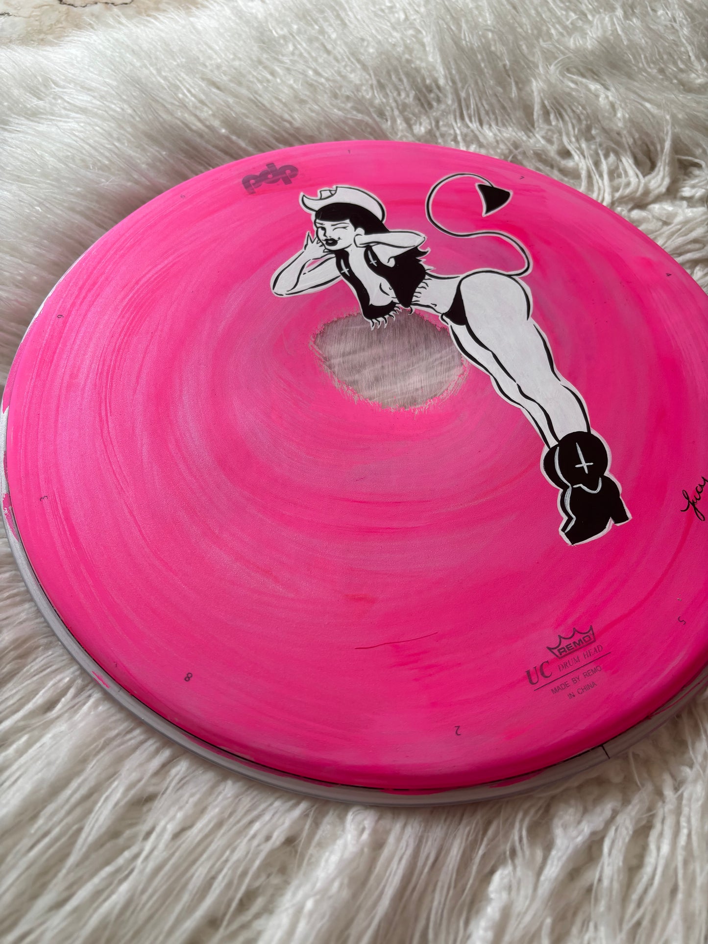 "Hootin' and Hollerin'" Drumhead Painting